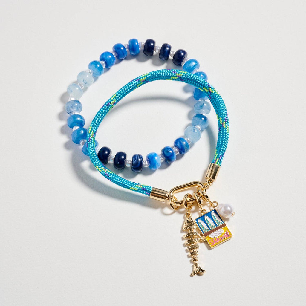 Beaded Rope Charm Bracelet Set | Summer Stack: TQ / ONE