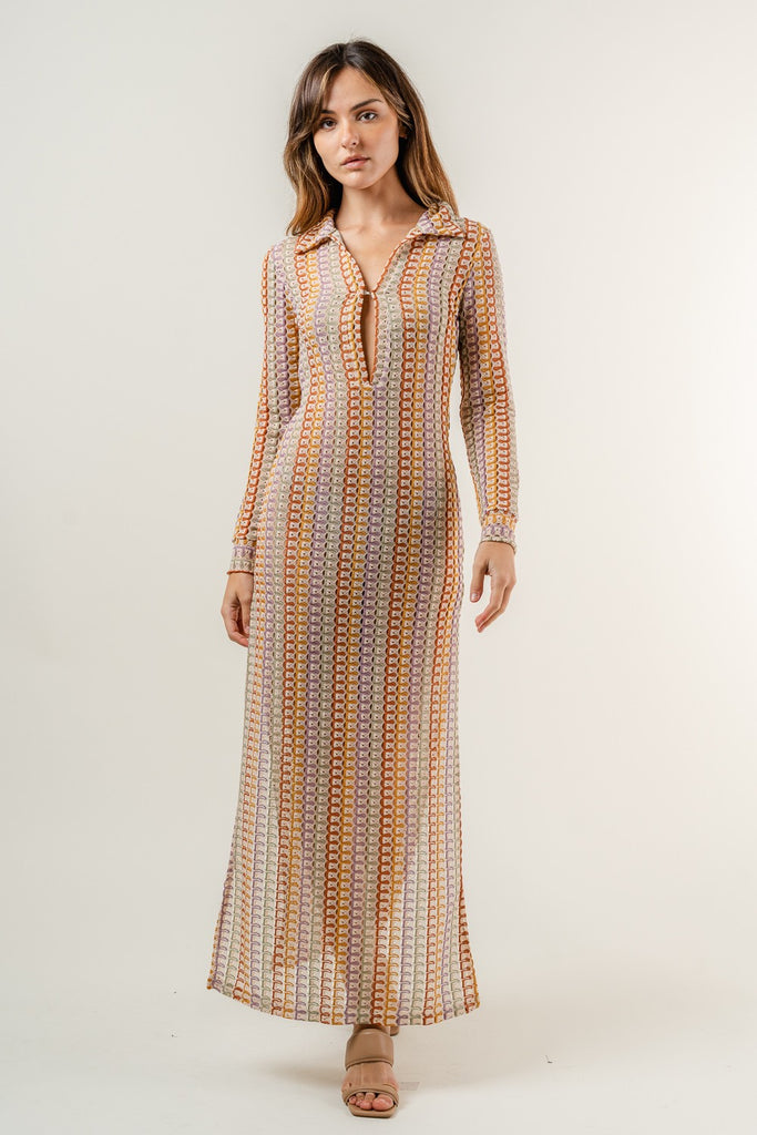 Retro Vintage Long Sleeve Coverup