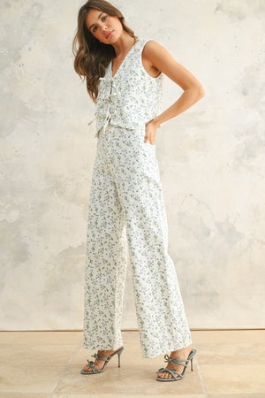 Floral Print Stretch Pant