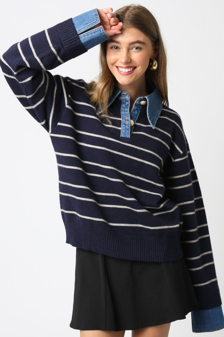 Sofia Stripe Knit Top
