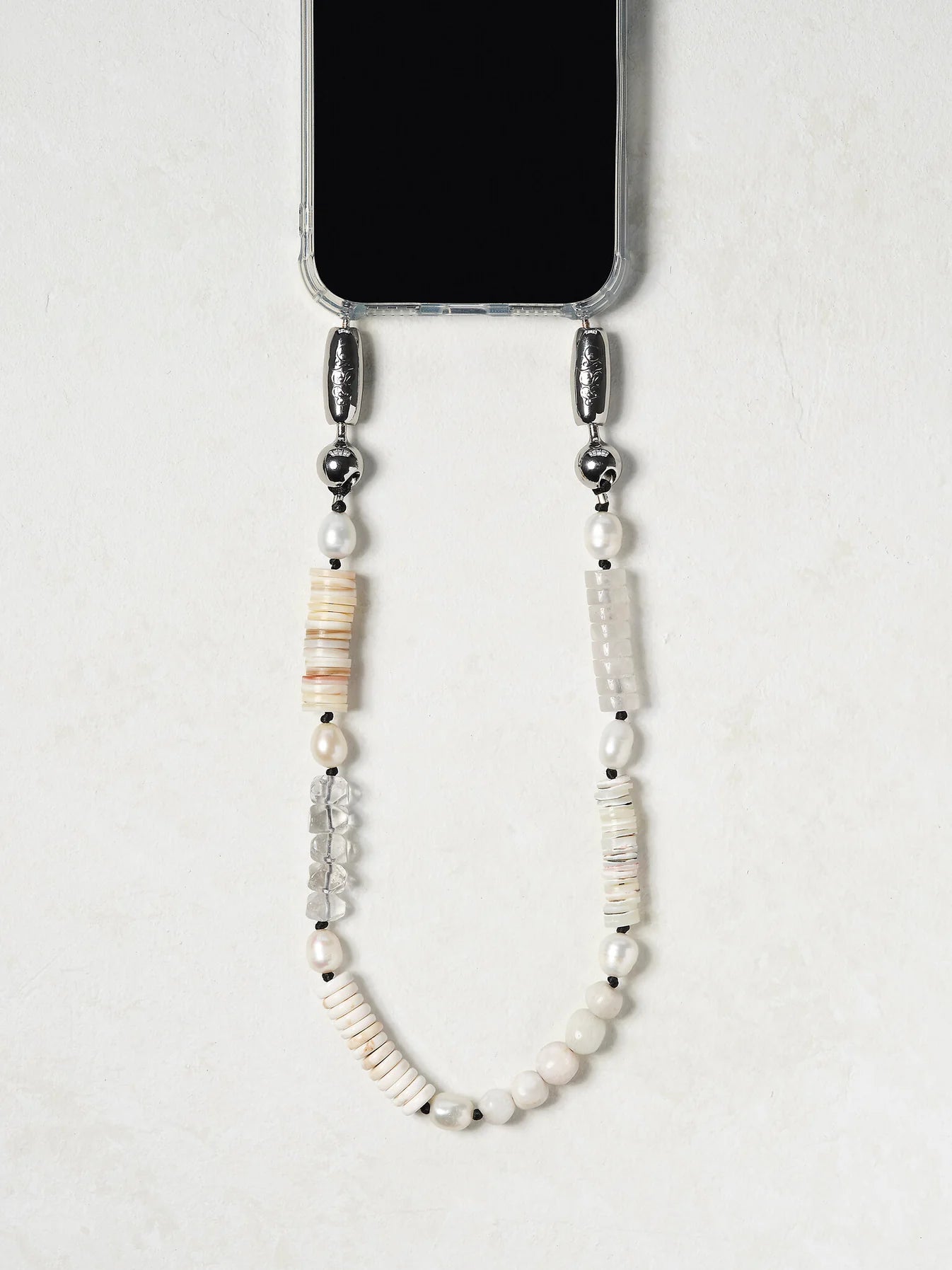 Stone and Pearl Wristlet