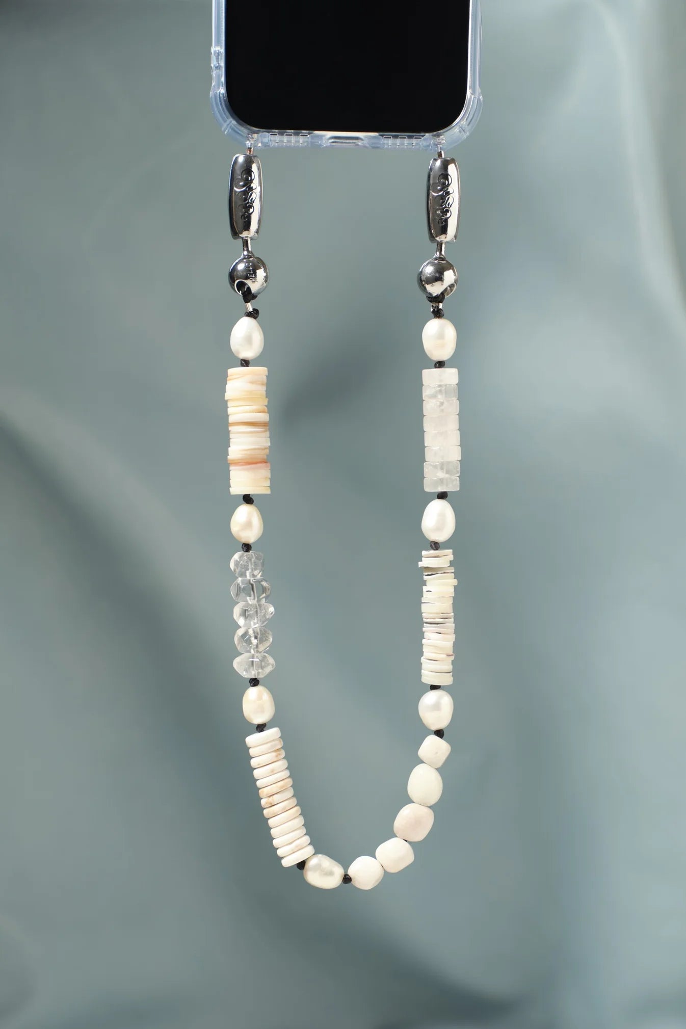 Stone and Pearl Wristlet