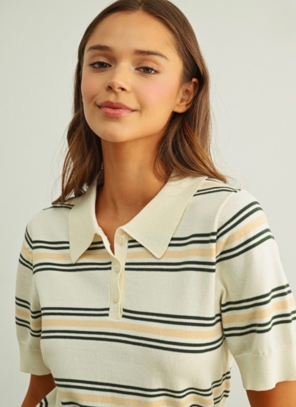 Multi Stripe Polo Tee