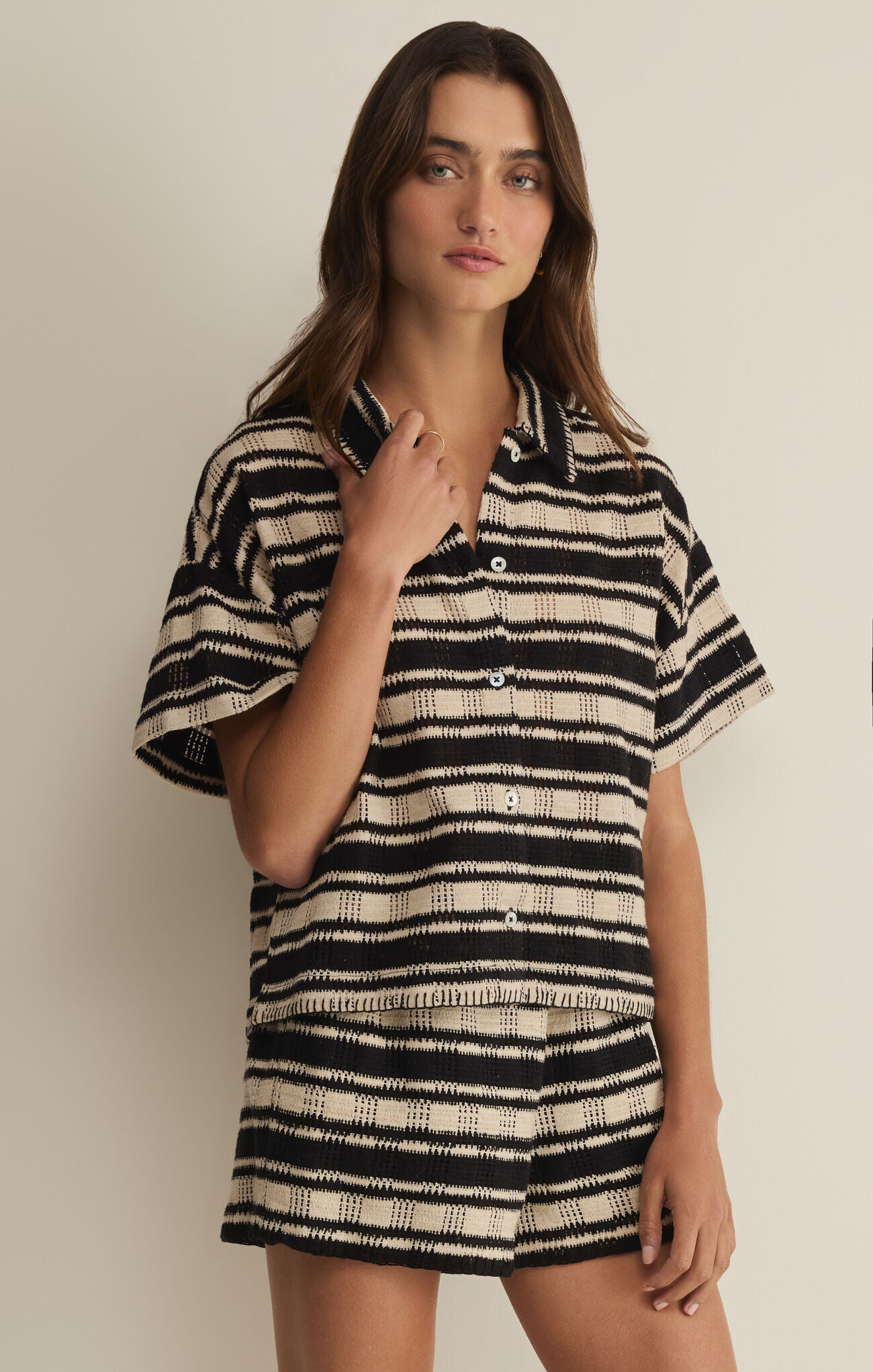Monaco Button Up Natural