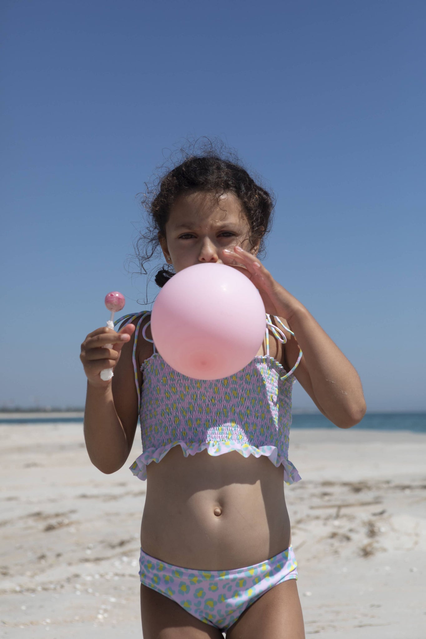 Candy animal dots smocked set