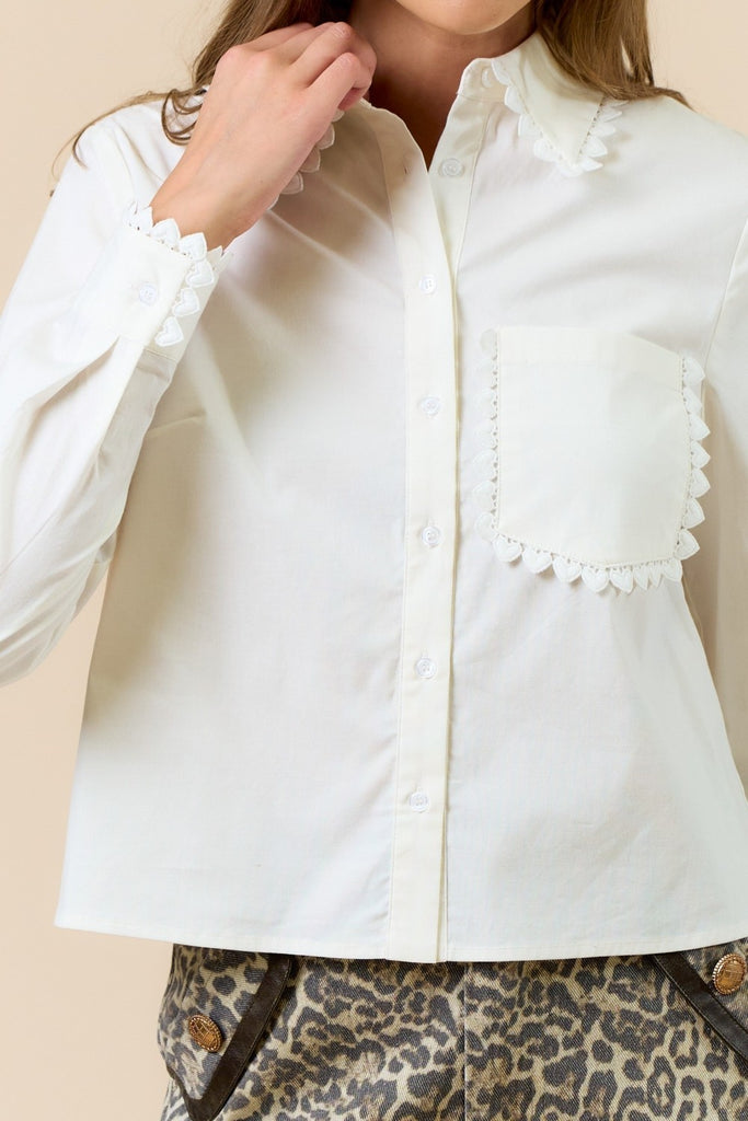 Cropped Button Down Shirt