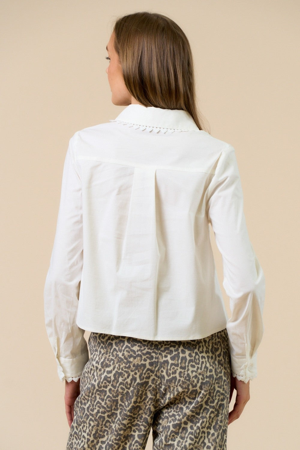 Cropped Button Down Shirt