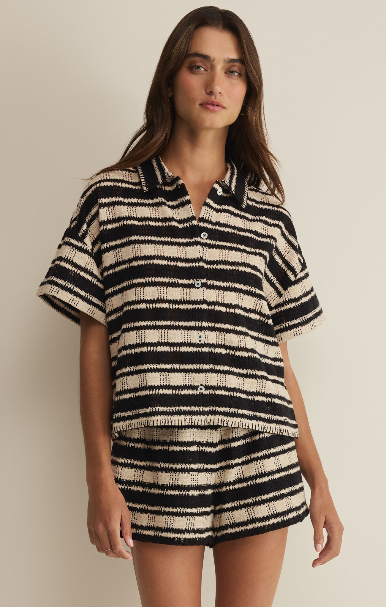Monaco Button Up Natural
