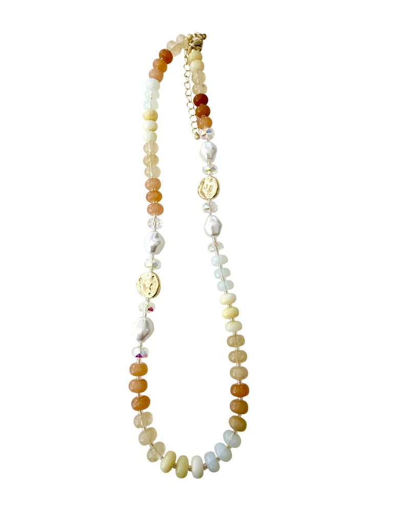 Nakita Beaded Pearl Necklace- Neutral