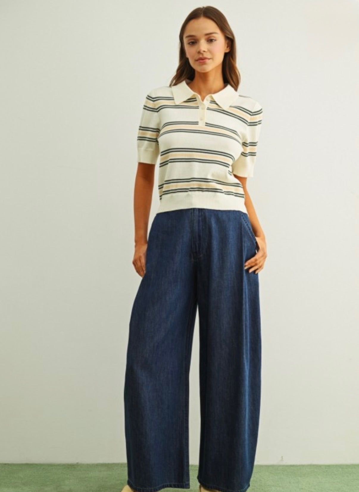 Multi Stripe Polo Tee