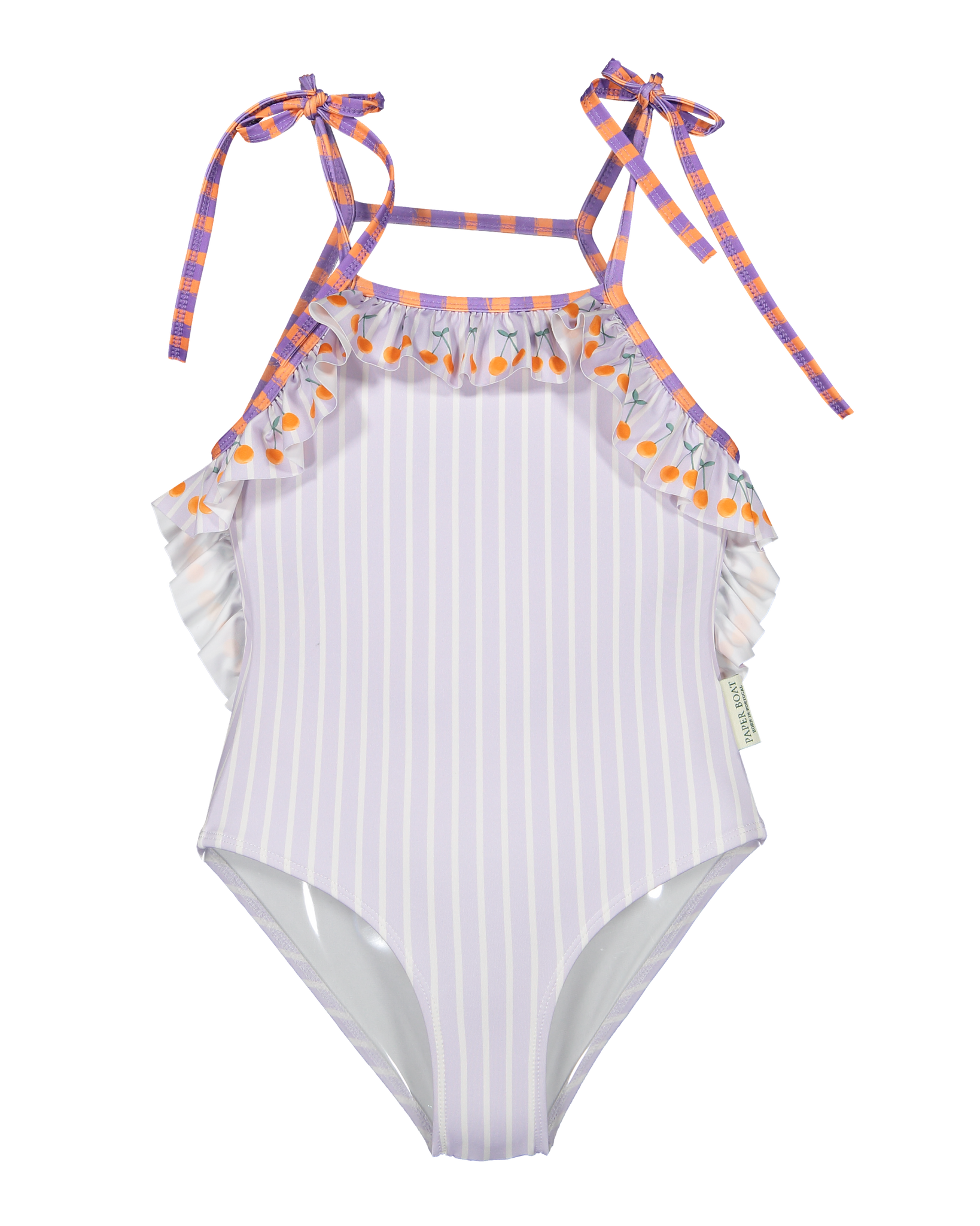 Lavander cherry swimsuit: 4Y