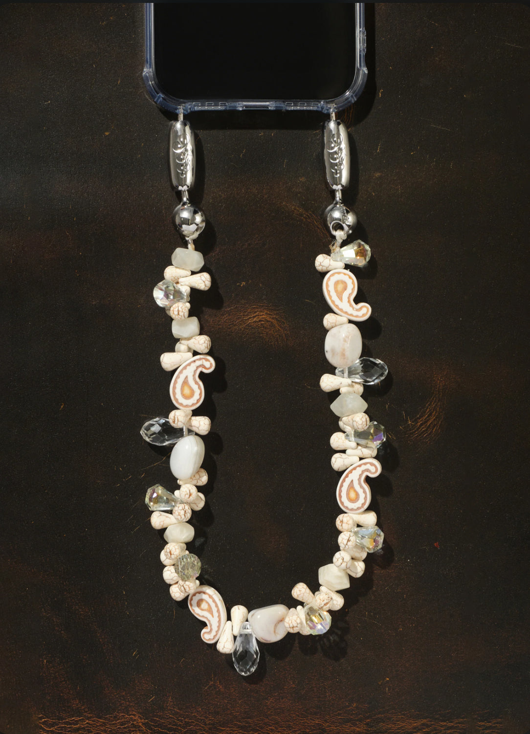 Crystal Paisley Wristlet