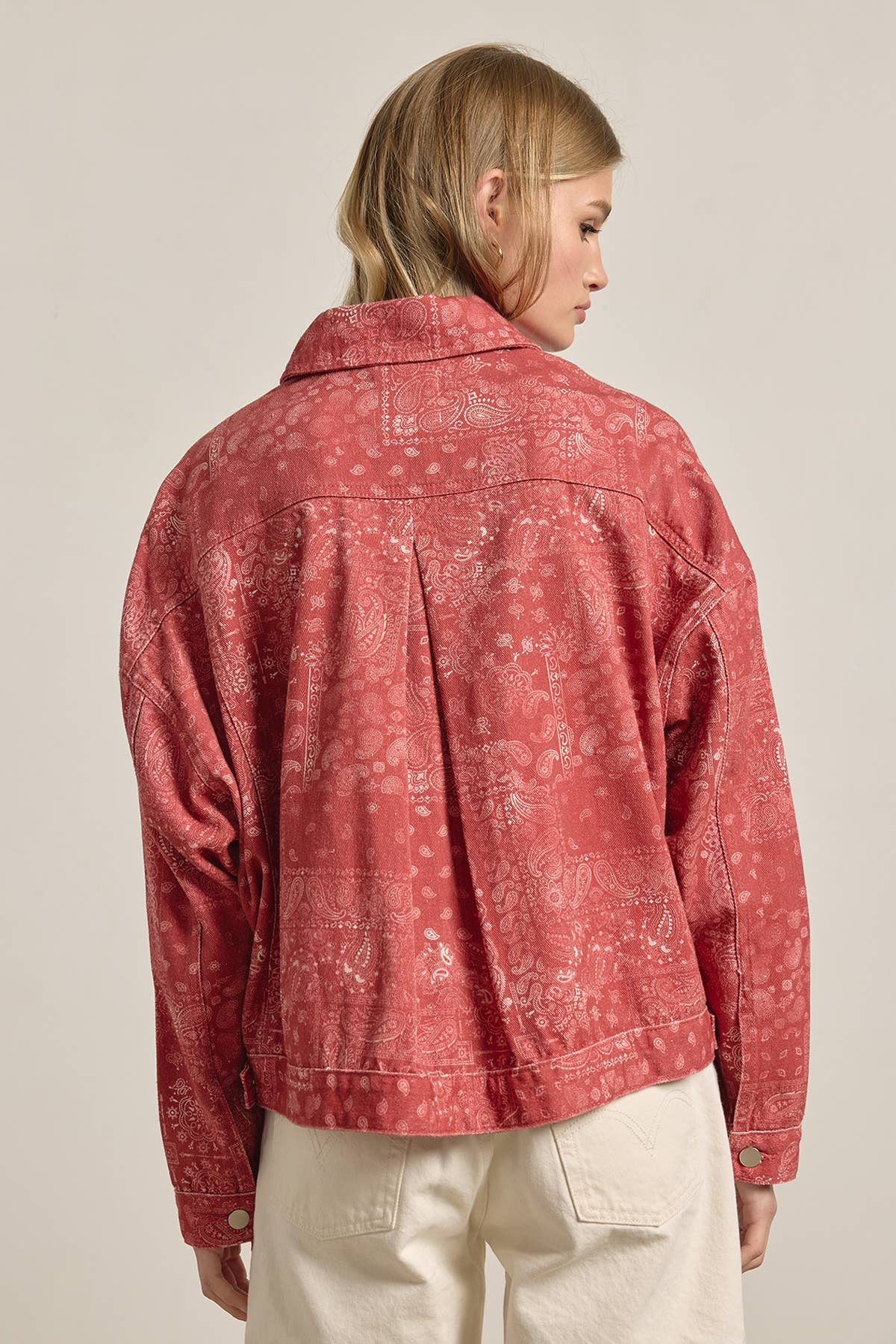 Washed Bandana Print Jacket