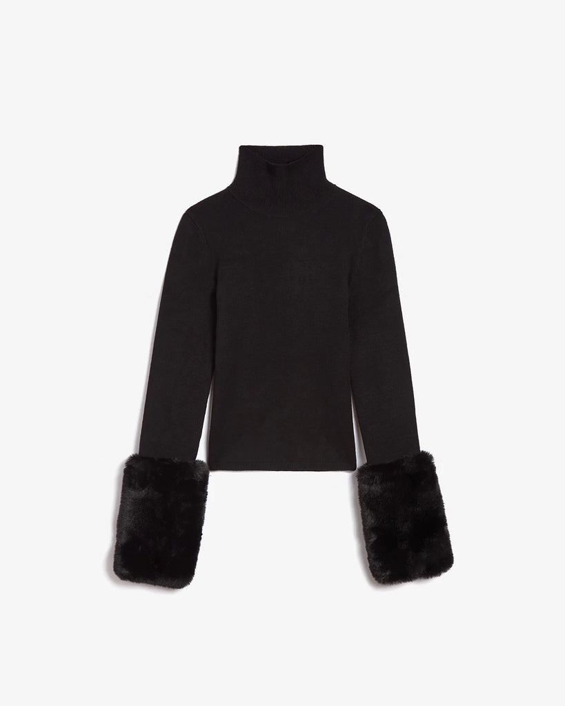 Aspen Cuff Turtleneck Noir