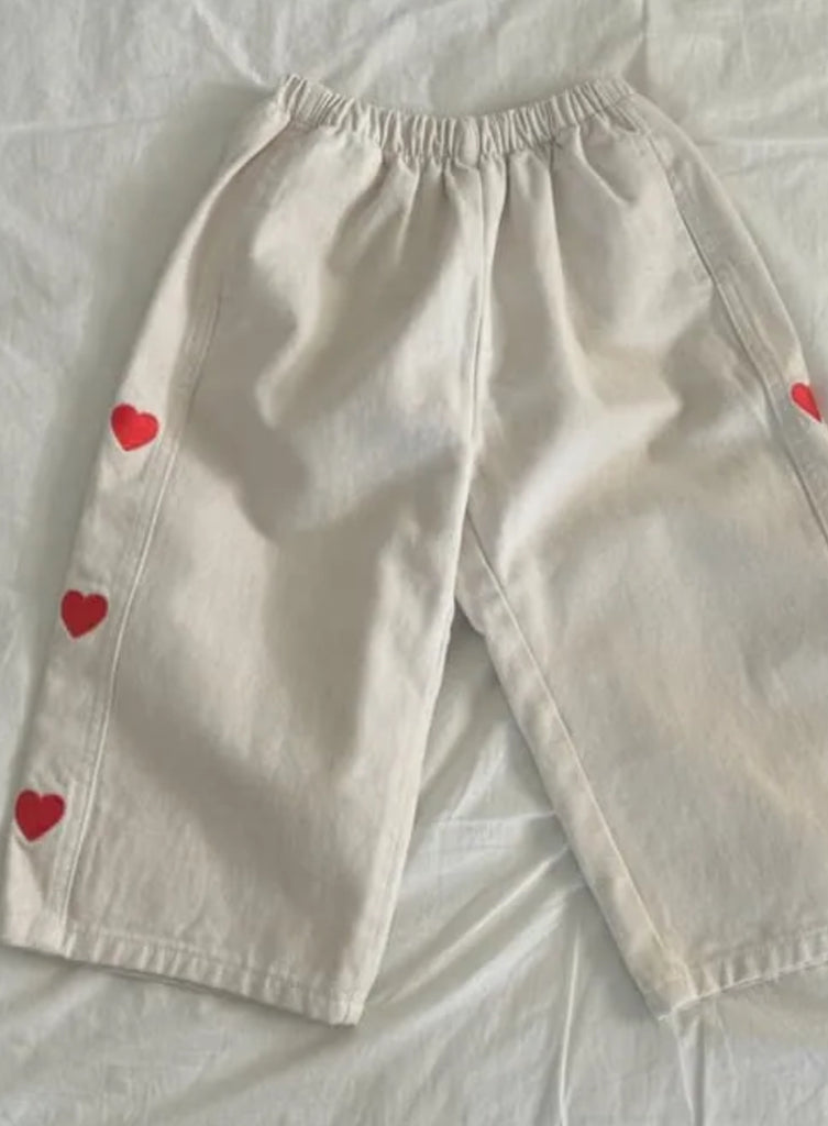 Heart embroidery Jean