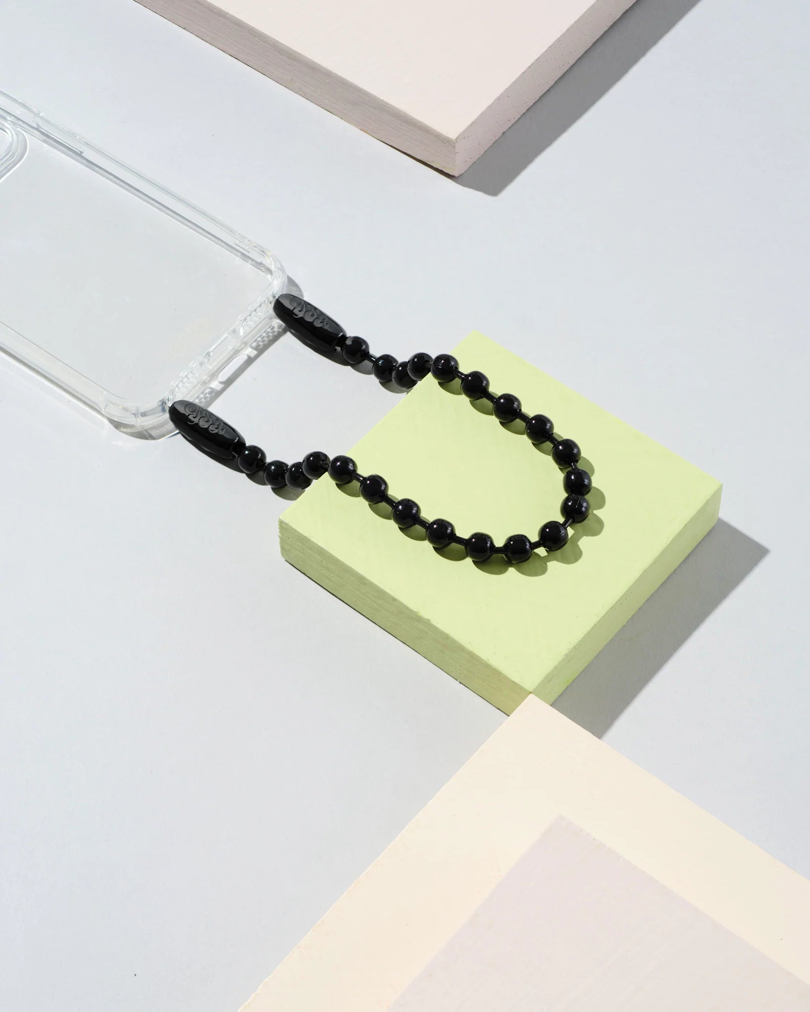 Black Ballchain Wristlet