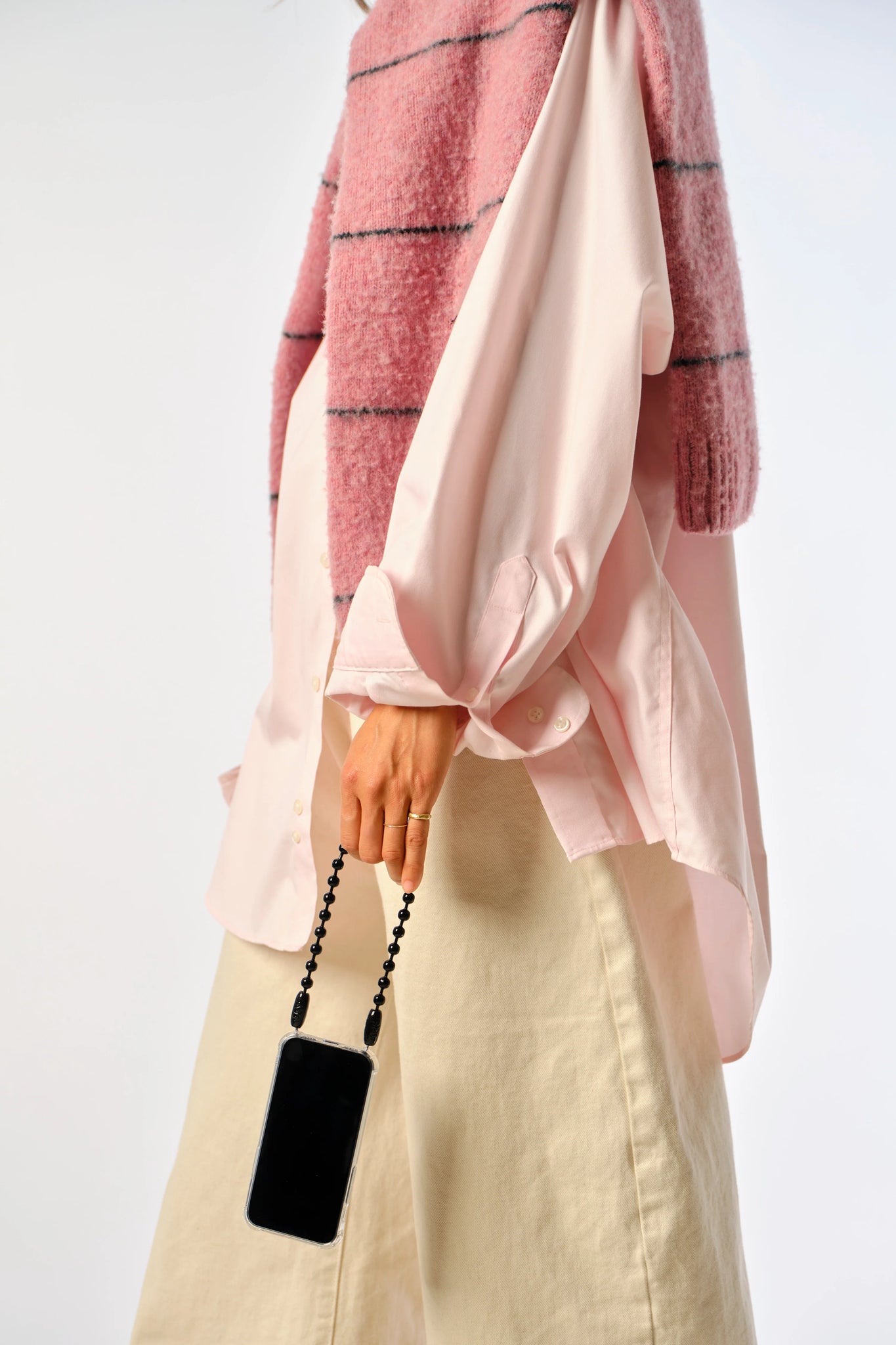 Black Ballchain Wristlet