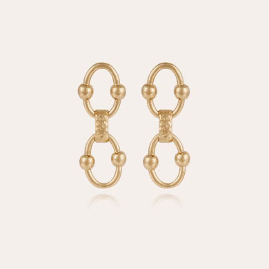 Gold chain earrings