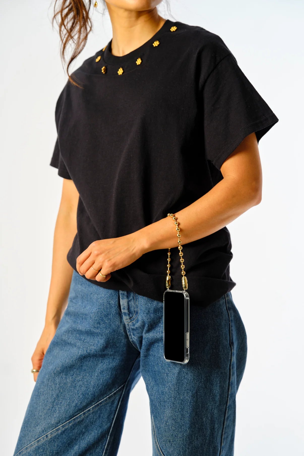 Gold Ballchain Wristlet