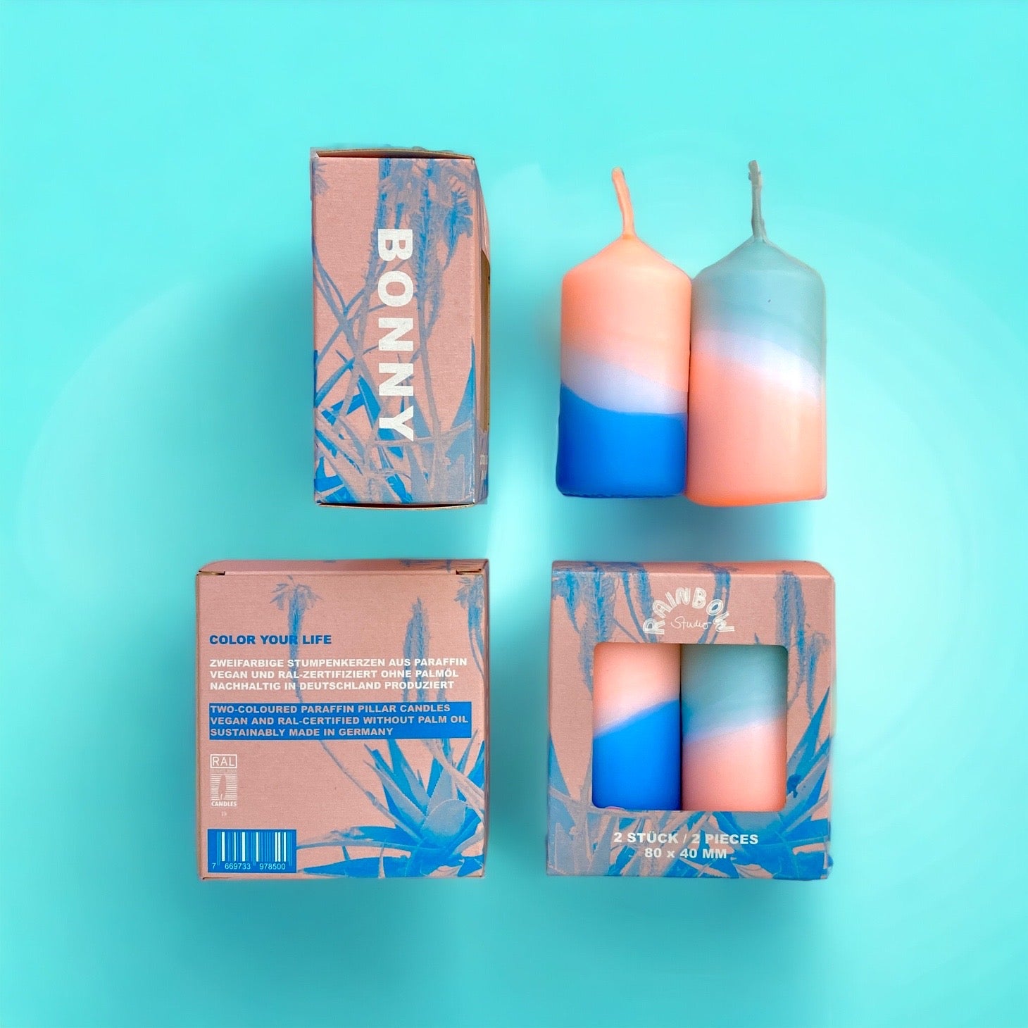 Neon Pillar Candle Bonny