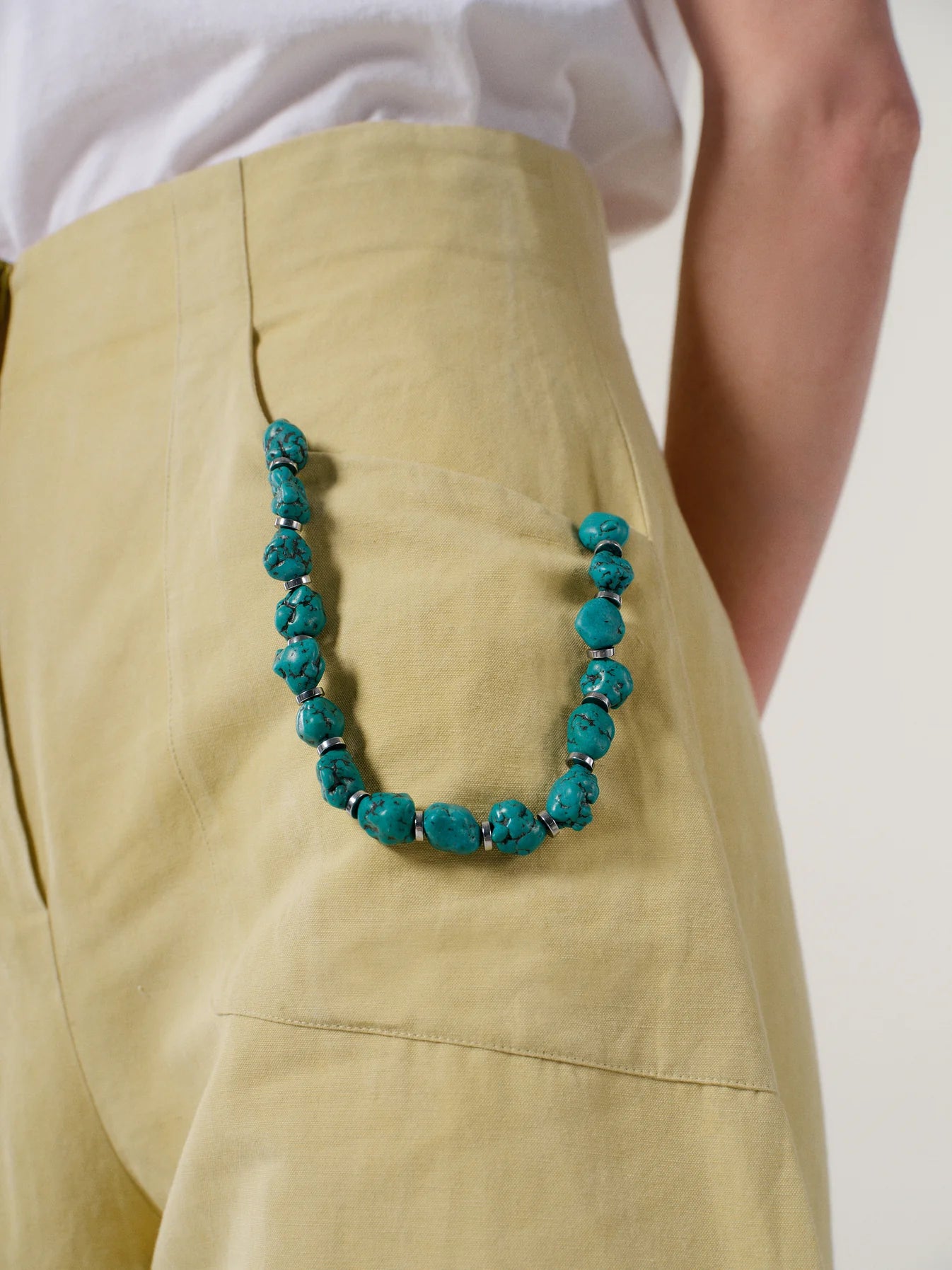 Linked Gemstone Wristlet Turq