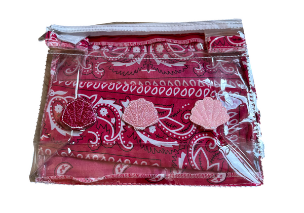 Shell Bandana Pouch Pink