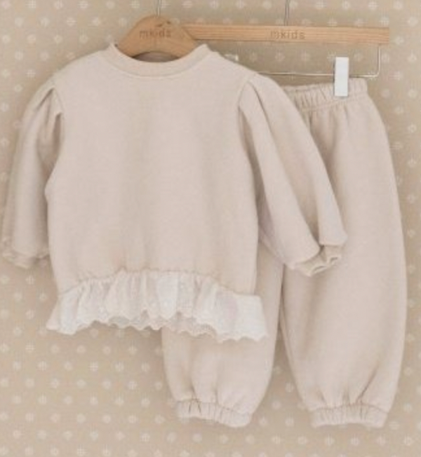 Lace Sweatshirt Set