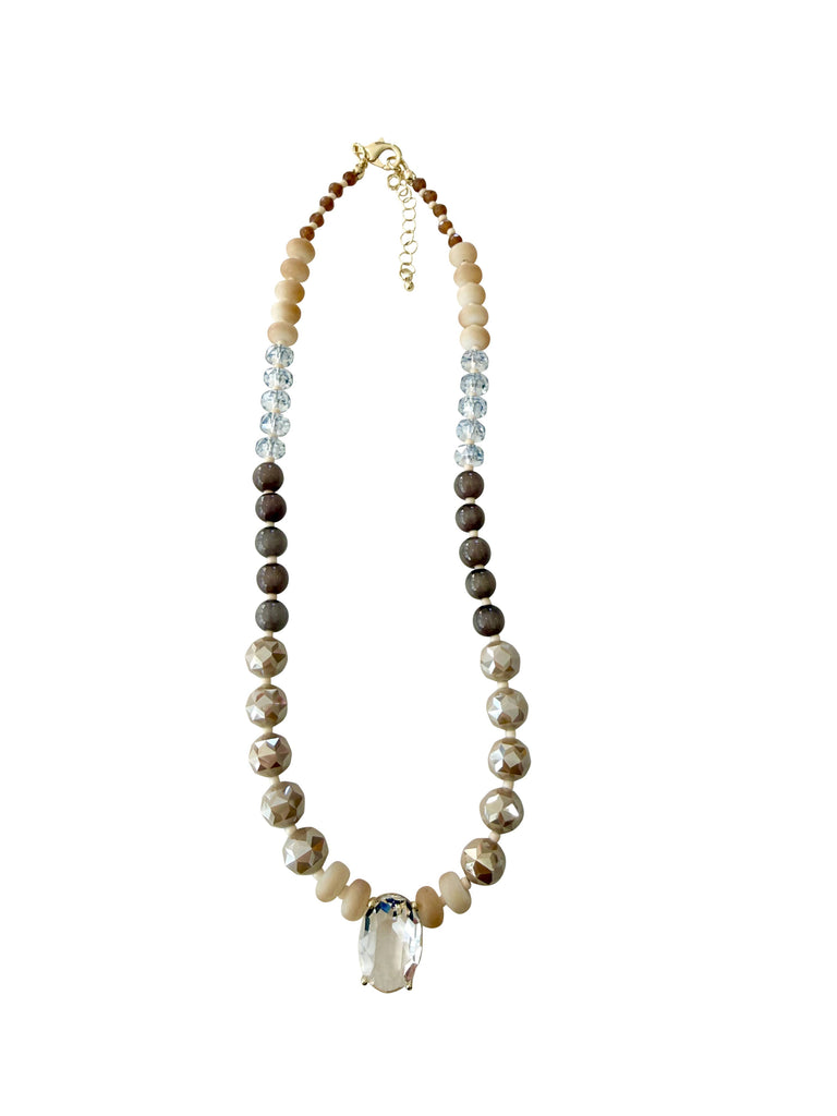 Glitz Brown Beaded Necklace