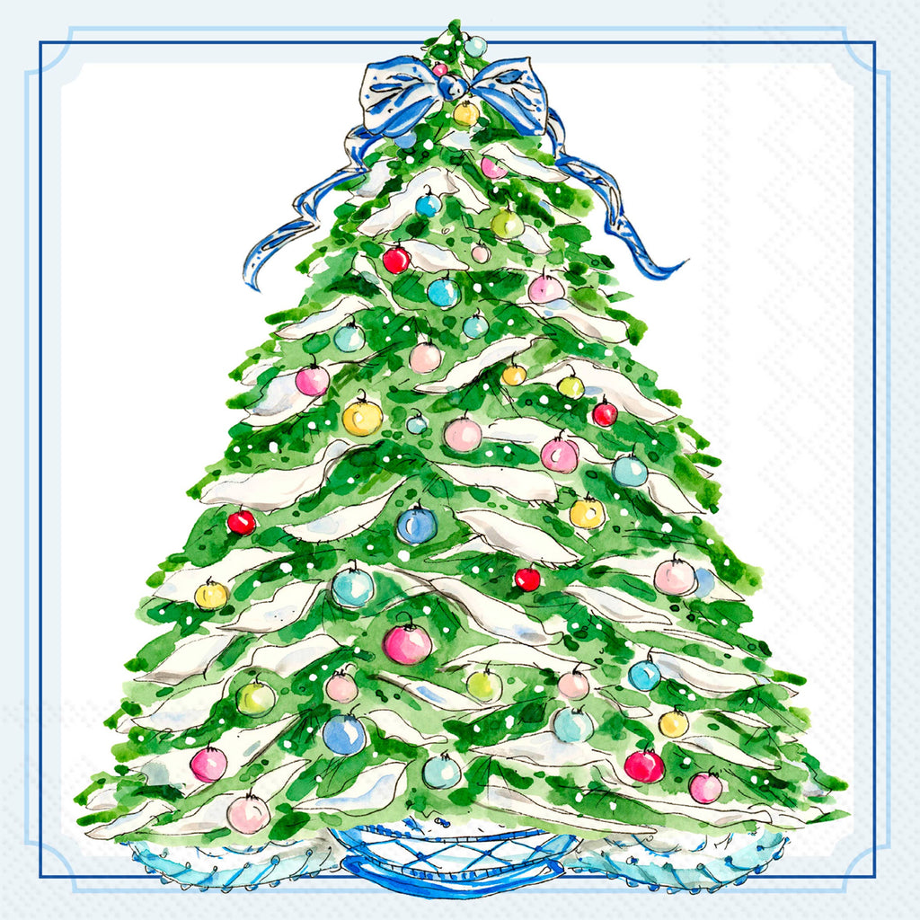 Paper Cocktail Napkins 20ct Boxwood Ornaments Christmas