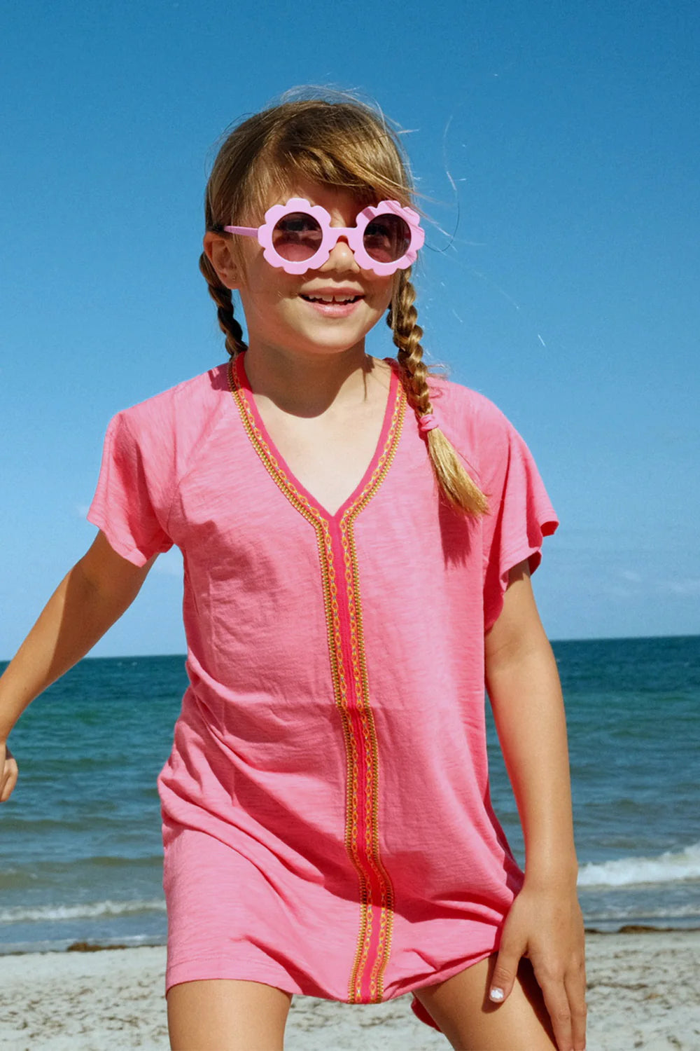 Pima Kids Abaya Coral