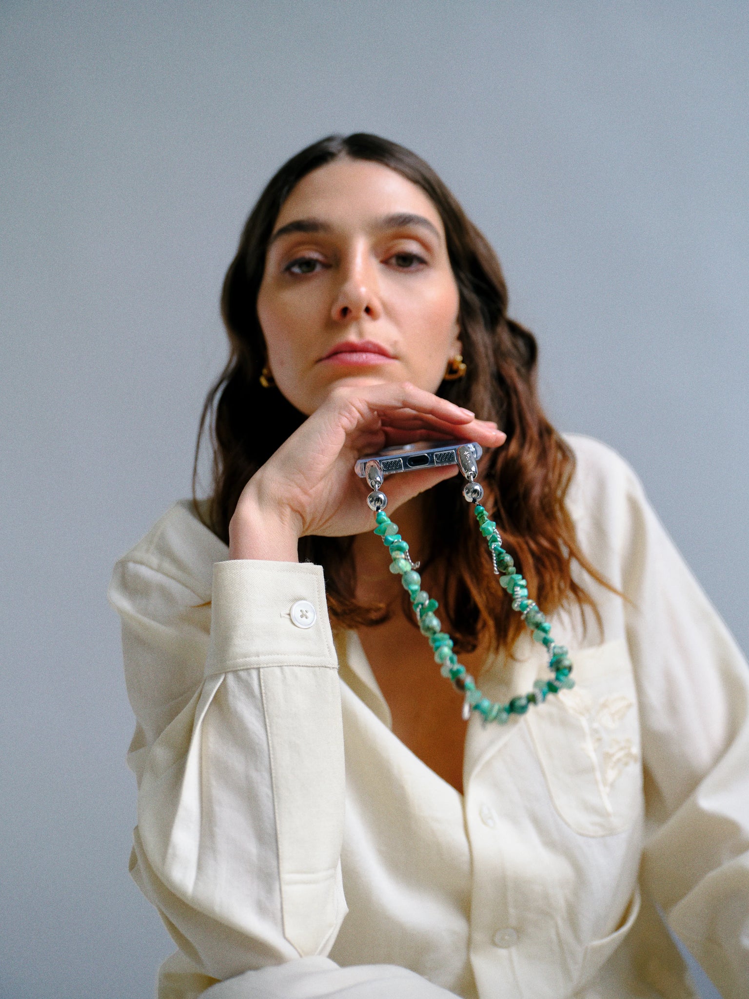 Turquoise + Fringe Wristlet