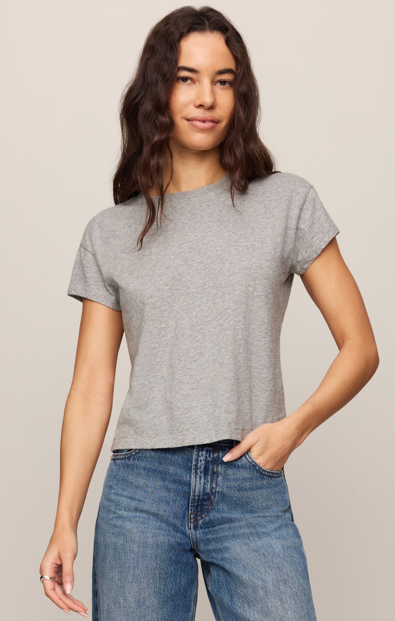 Modern Slub Tee Grey