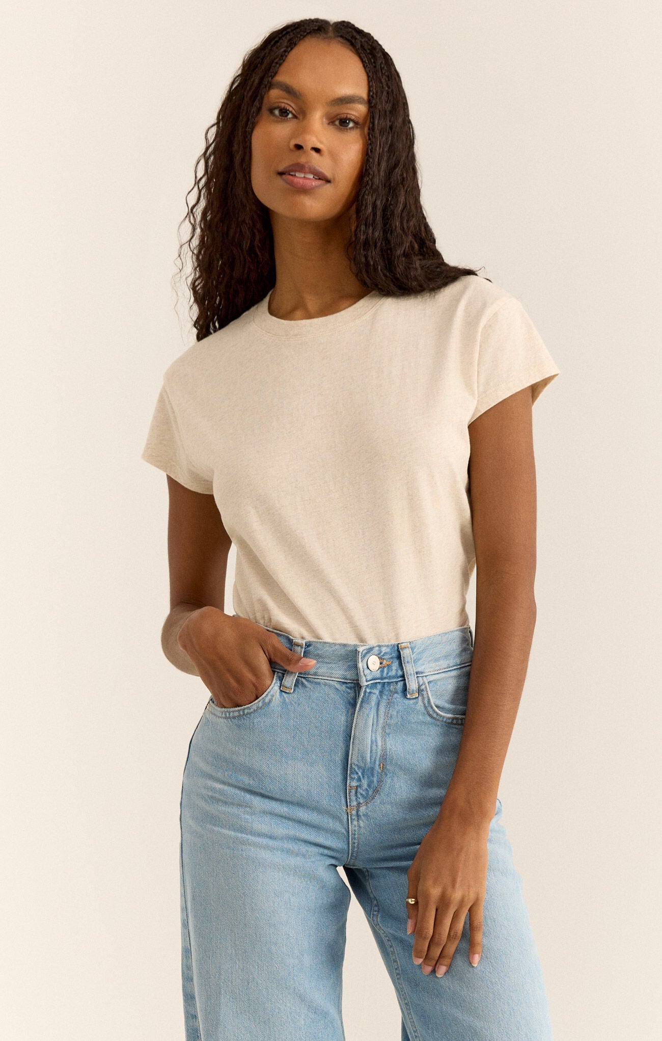 Modern Slub Tee Heather Oatmeal