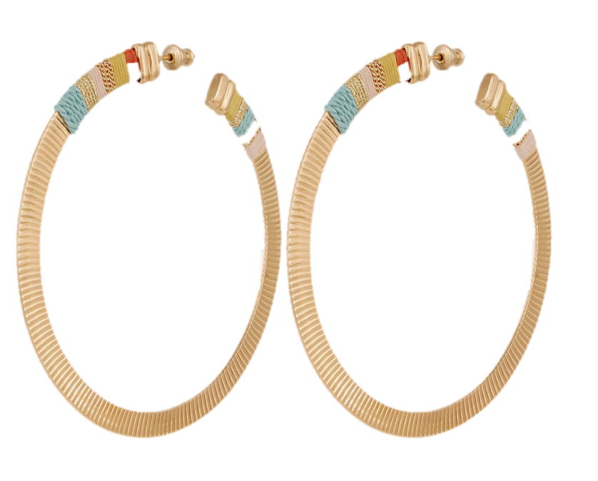 Disco Massai hoop earrings large size gold